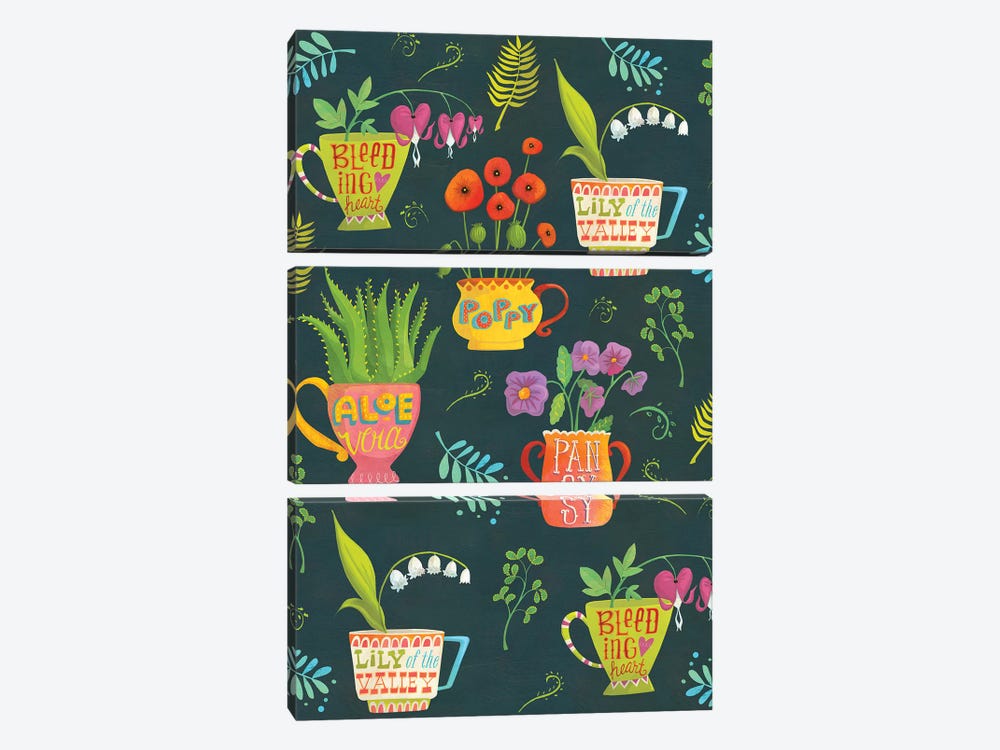 Botanical Teatime by Laura Watson 3-piece Canvas Wall Art