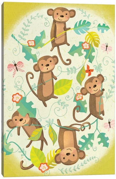 Jungle Baby II Canvas Art Print - Monkey Art