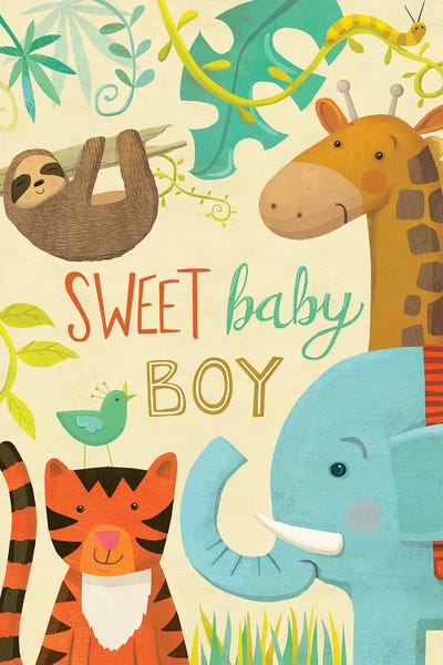 Sloths: Jungle Baby III by Laura Watson