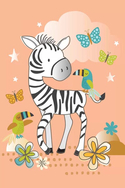 Zebras: Jungle Nursery II by Lisa Whitebutton