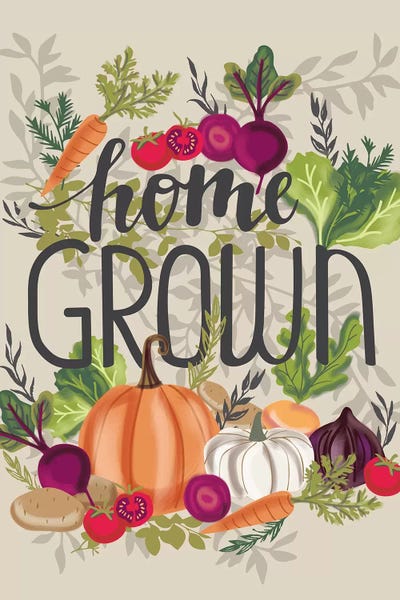 Pink Light Studio: Kitchen Home Grown I by Lisa Whitebutton