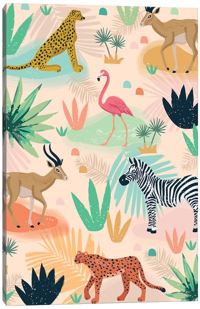 Everyday Jungle Savannah III Canvas Art Print - Flamingo Art