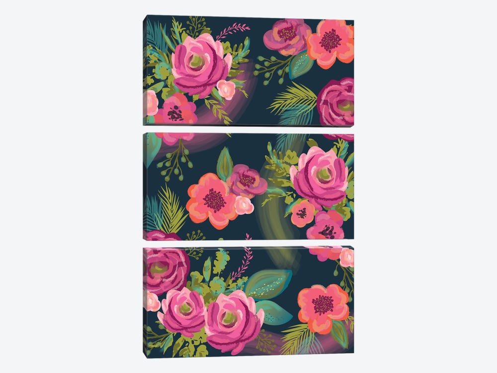 Everyday Floral Promise I by Lisa Whitebutton 3-piece Canvas Artwork
