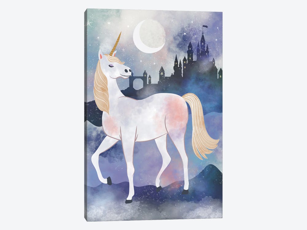 Charmed Unicorn I by Lisa Whitebutton 1-piece Canvas Print