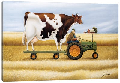 Ride To The Fair Canvas Art Print - Farmer