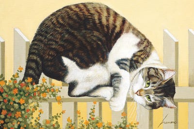 Rocky Selland Fence by Lowell Herrero art print