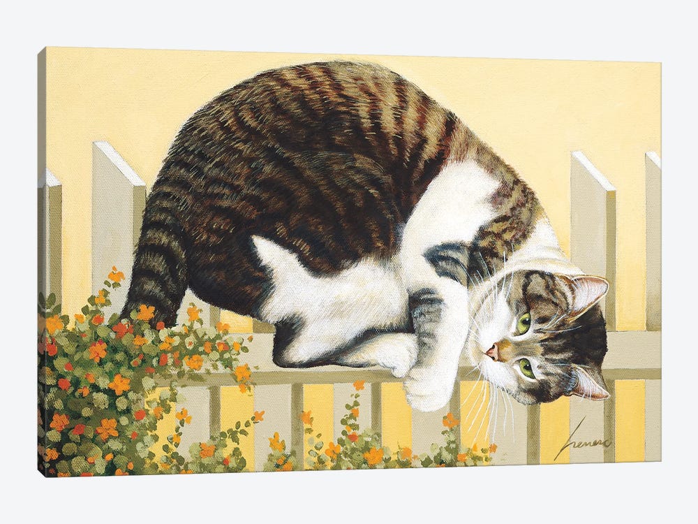 Rocky Selland Fence by Lowell Herrero 1-piece Canvas Print