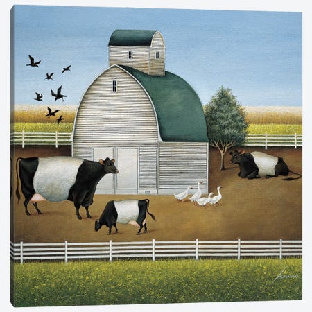 Beltie's Dairy Canvas Print #LWE10} by Lowell Herrero Canvas Artwork
