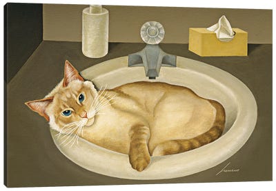 Snowflake Mayotte Canvas Art Print - A Purr-fect Day