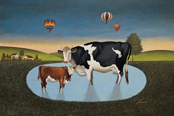 Hot Air Balloons: Sonoma Pasture by Lowell Herrero