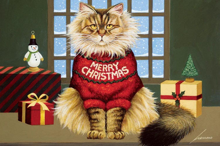 Squeekys Christmas by Lowell Herrero wall art