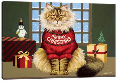 Squeekys Christmas Canvas Art Print - Lowell Herrero