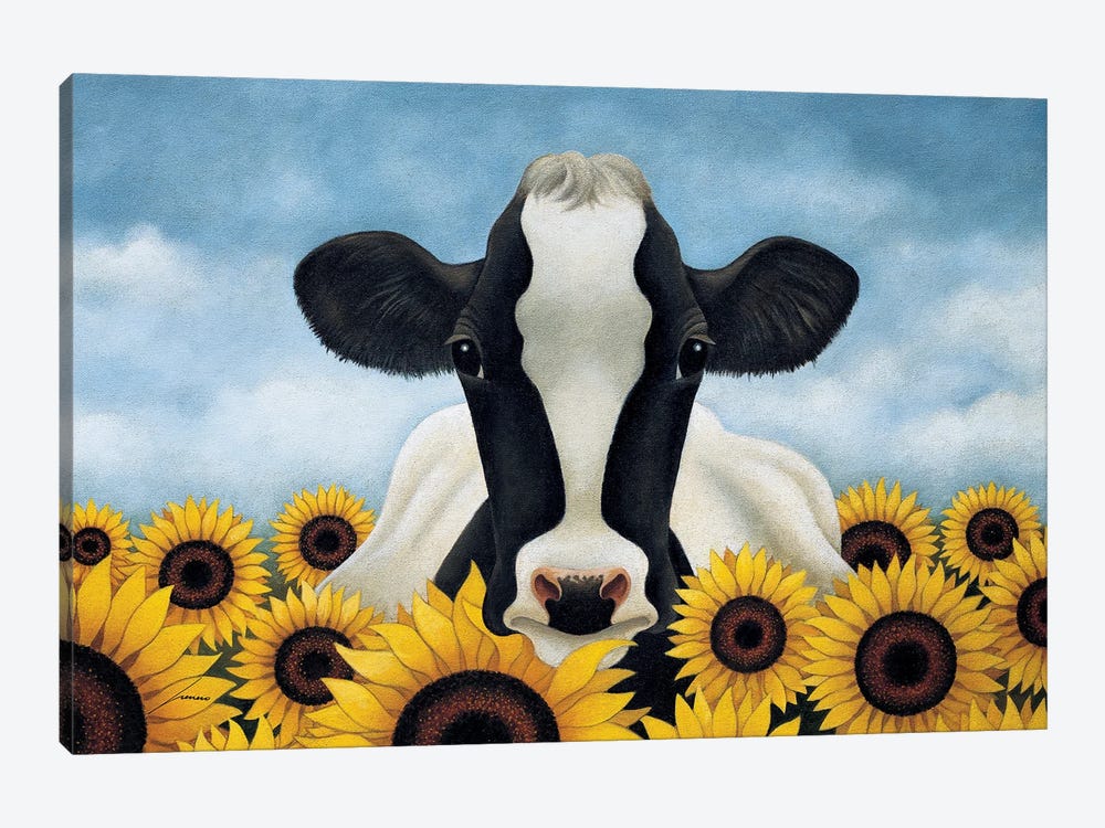 Surrounded By Sunflowers by Lowell Herrero 1-piece Canvas Art