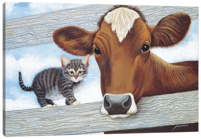 The Mertins Farm Canvas Art Print - Tabby Cat Art