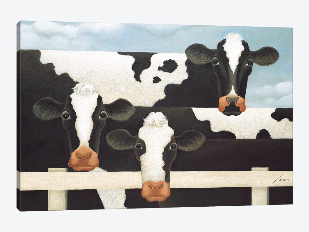 Three Cows by Lowell Herrero 1-piece Canvas Art Print