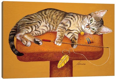 Tigger Price Canvas Art Print - Tabby Cat Art