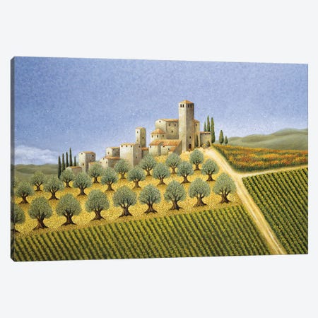 Tuscan Hillside With Olive Trees Canvas Print #LWE139} by Lowell Herrero Canvas Art