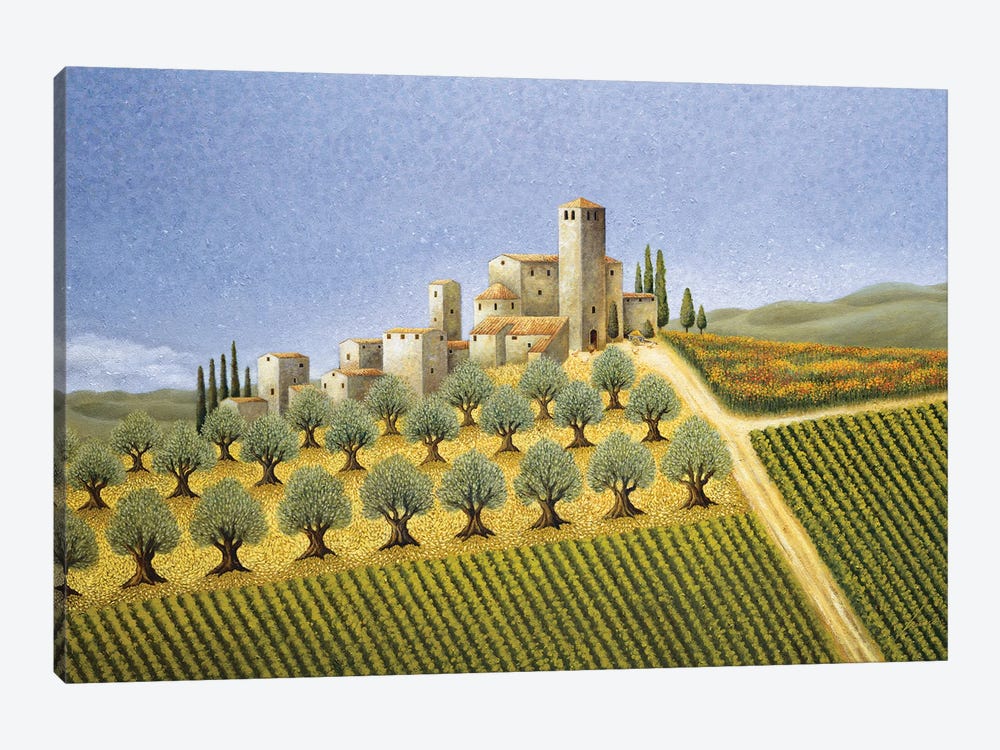Tuscan Hillside With Olive Trees by Lowell Herrero 1-piece Canvas Print