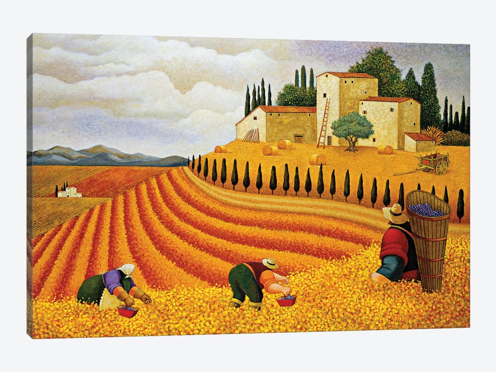 Village Harvest by Lowell Herrero 1-piece Canvas Art