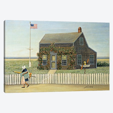 Way To The Beach Canvas Print #LWE144} by Lowell Herrero Canvas Artwork