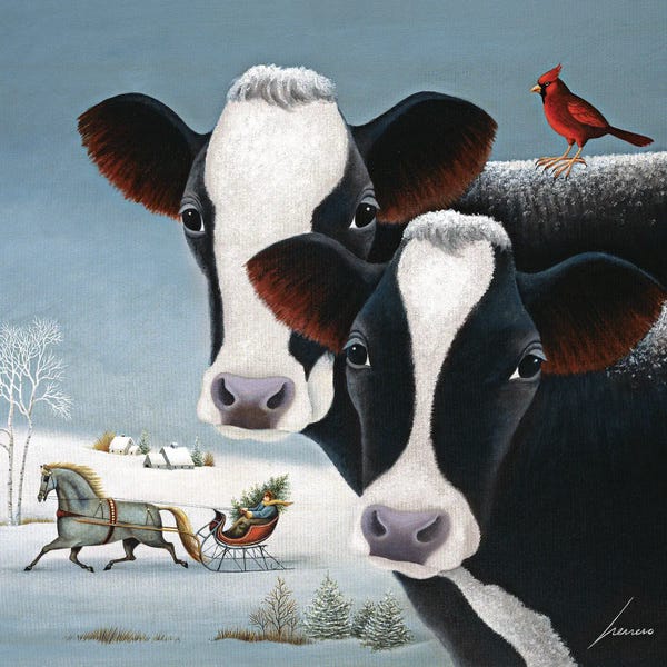 Cardinals: Winter Watch by Lowell Herrero