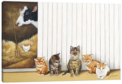 Zweig Family Farm Canvas Art Print - Orange Cat Art