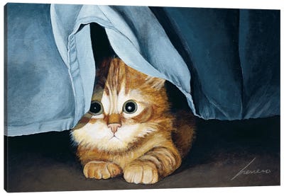Clara Canvas Art Print - Orange Cat Art