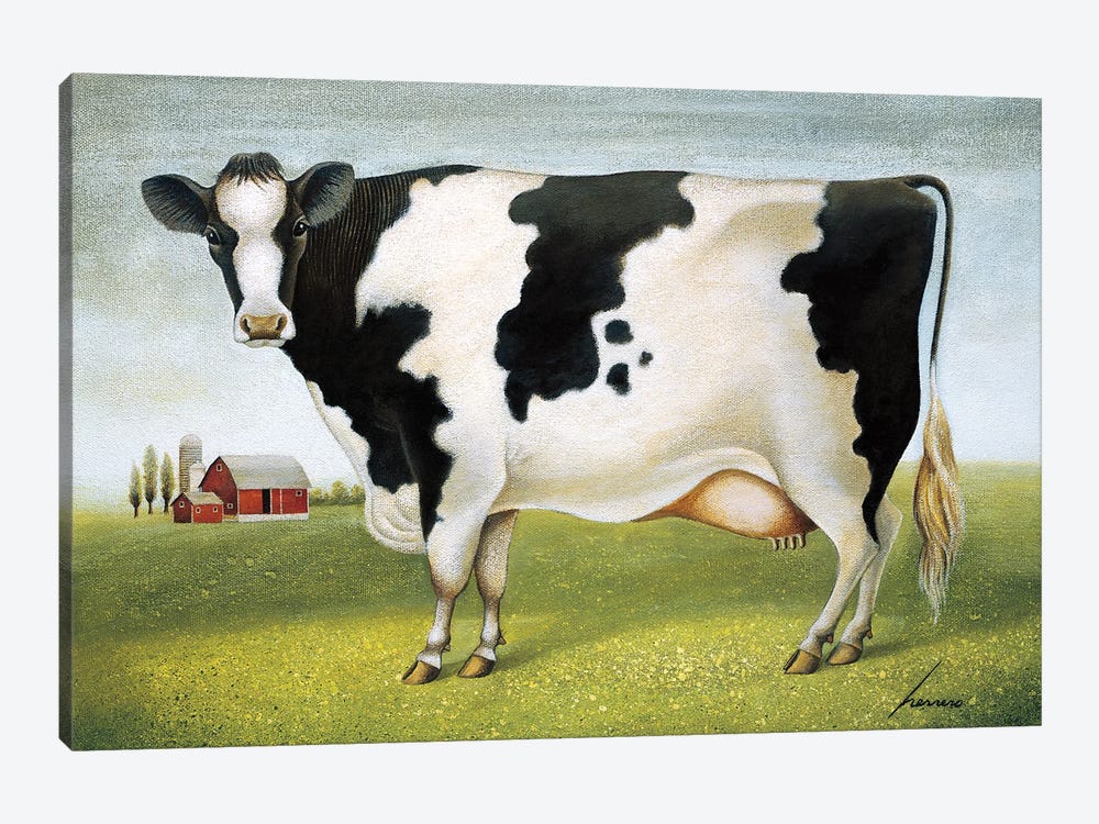 Classic Cow by Lowell Herrero 1-piece Canvas Print