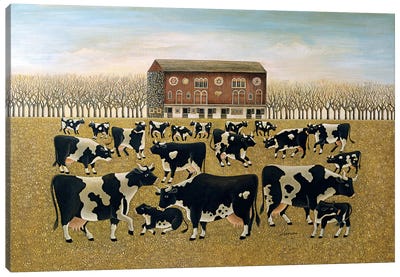 Cows Cows Cows Canvas Art Print - Lowell Herrero