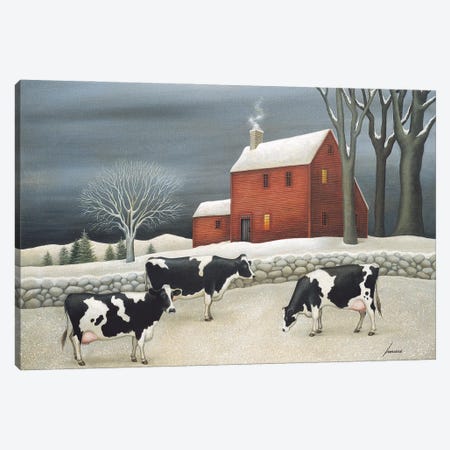 Cows Of Hoxie House Canvas Print #LWE29} by Lowell Herrero Art Print
