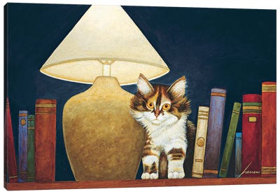 Dizzy Redfield Canvas Art Print - Kitten Art