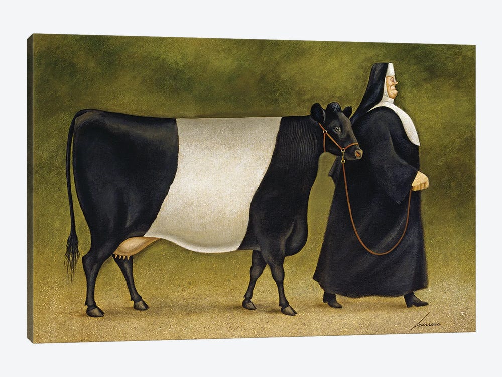 Dutch Belted Cow by Lowell Herrero 1-piece Canvas Print