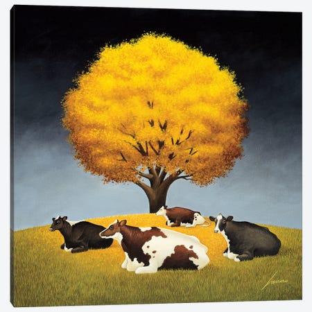 Fall Afternoon Canvas Print #LWE39} by Lowell Herrero Canvas Artwork