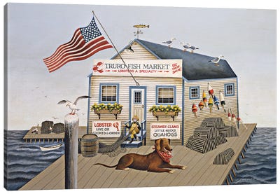 Fish Market Canvas Art Print - Flag Art