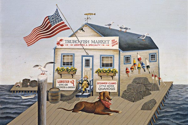 Classic Americana: Fish Market by Lowell Herrero