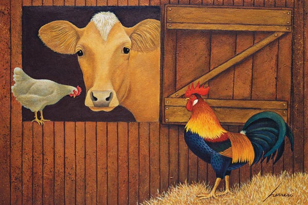 Chickens & Roosters: Friends In The Barn by Lowell Herrero