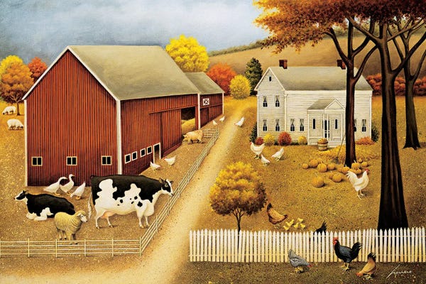 Chickens & Roosters: Grandma's House by Lowell Herrero
