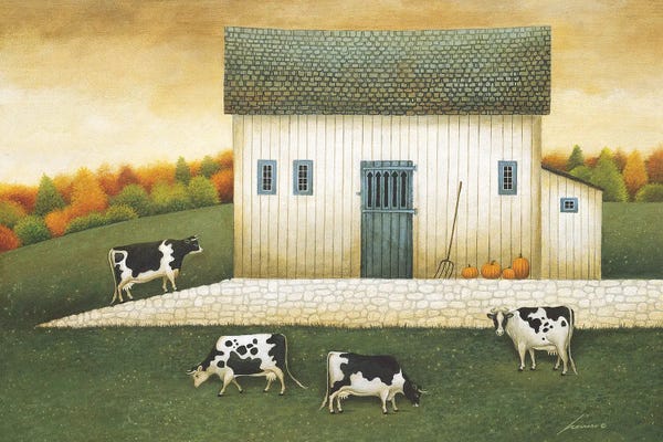 Barns: Grazing by Lowell Herrero
