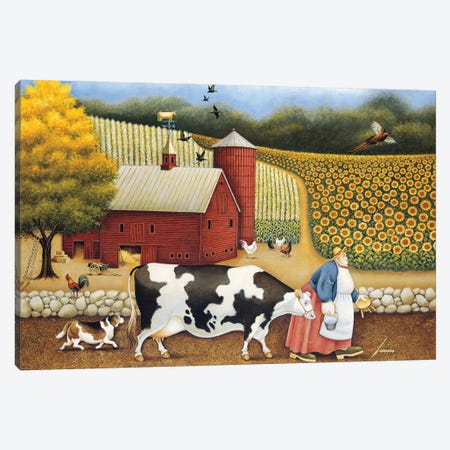 Aunt Sadie's Farm Canvas Print #LWE5} by Lowell Herrero Canvas Wall Art