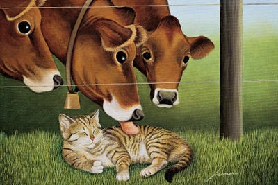 Johnny And The Boys by Lowell Herrero art print
