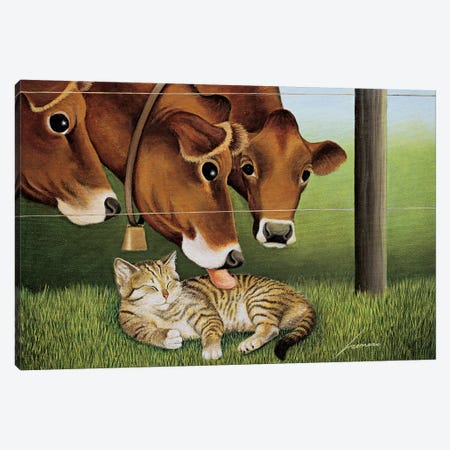 Johnny And The Boys Canvas Print #LWE65} by Lowell Herrero Canvas Artwork