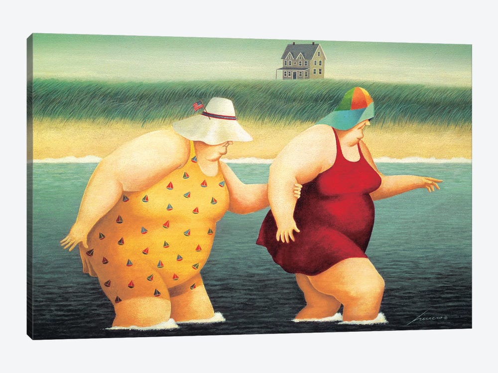 Judy And Marge by Lowell Herrero 1-piece Canvas Artwork