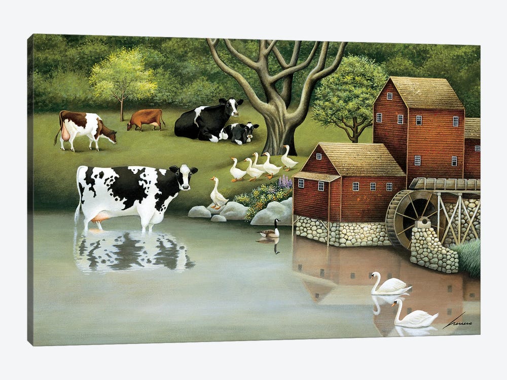 Mill Stream Pond by Lowell Herrero 1-piece Canvas Artwork