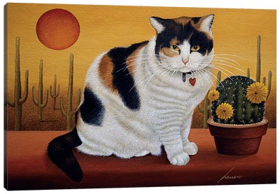 Molly Mangelsdorf Canvas Art Print - Calico Cat Art