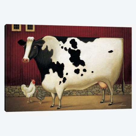 Mrs Oleary's Cow Canvas Print #LWE87} by Lowell Herrero Canvas Wall Art