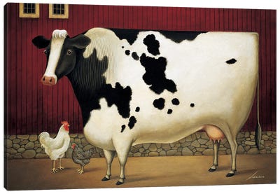 Mrs Oleary's Cow Canvas Art Print - Lowell Herrero
