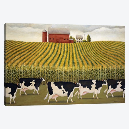Nebraska Corn Field Canvas Print #LWE88} by Lowell Herrero Canvas Art Print