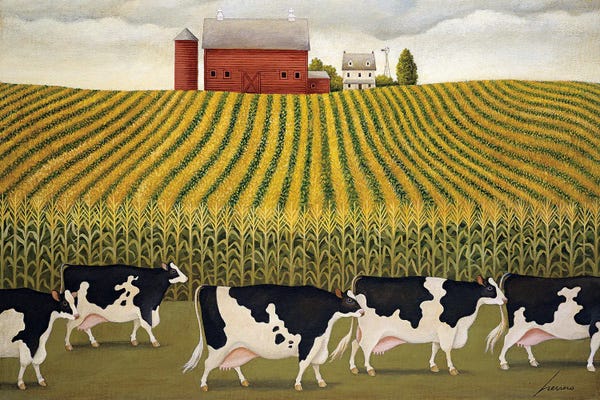 Fine Art Meets Folk: Nebraska Corn Field by Lowell Herrero