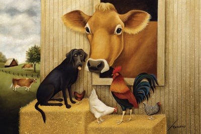 New Kids At The Bale by Lowell Herrero canvas print