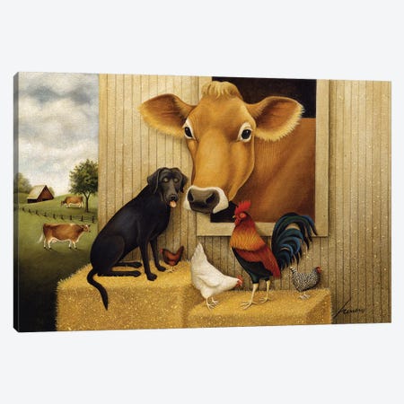 New Kids At The Bale Canvas Print #LWE89} by Lowell Herrero Canvas Art Print